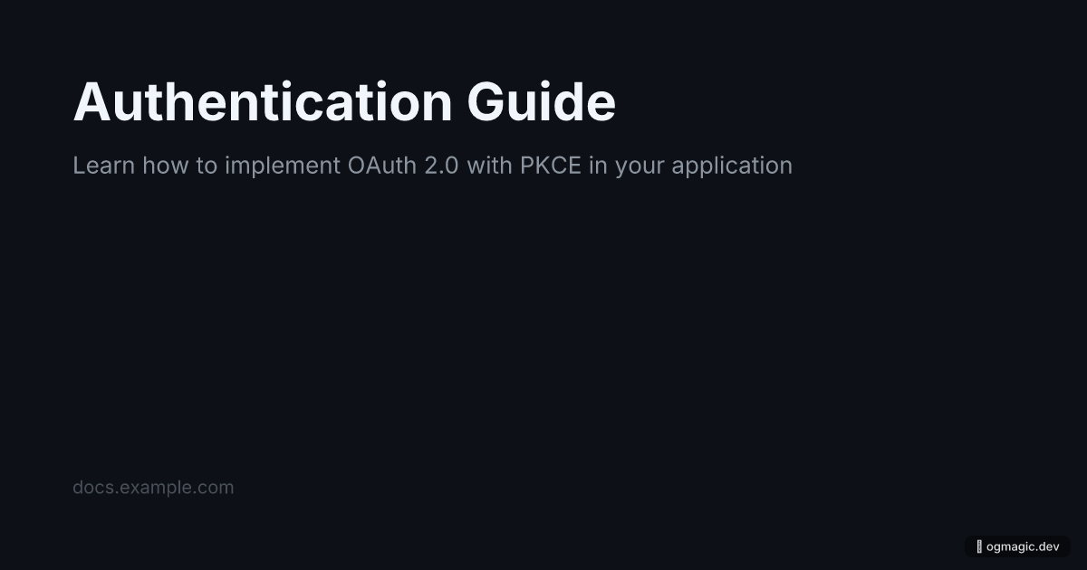 OG image example: Documentation Site