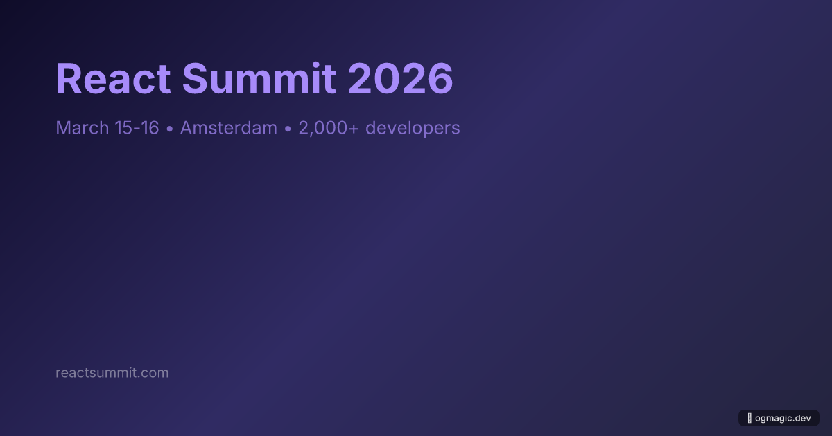 OG image example: Event / Conference