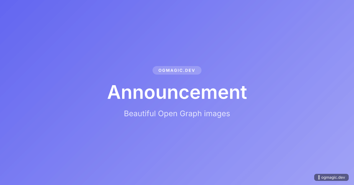 Announcement preview