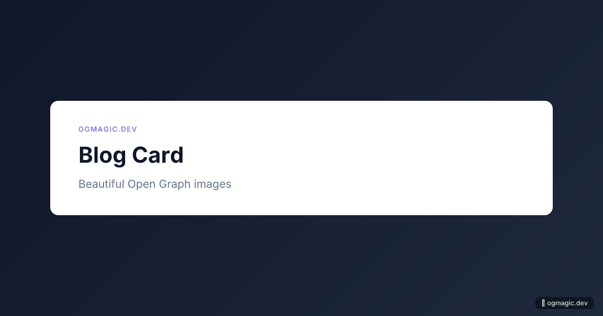 Blog Card preview