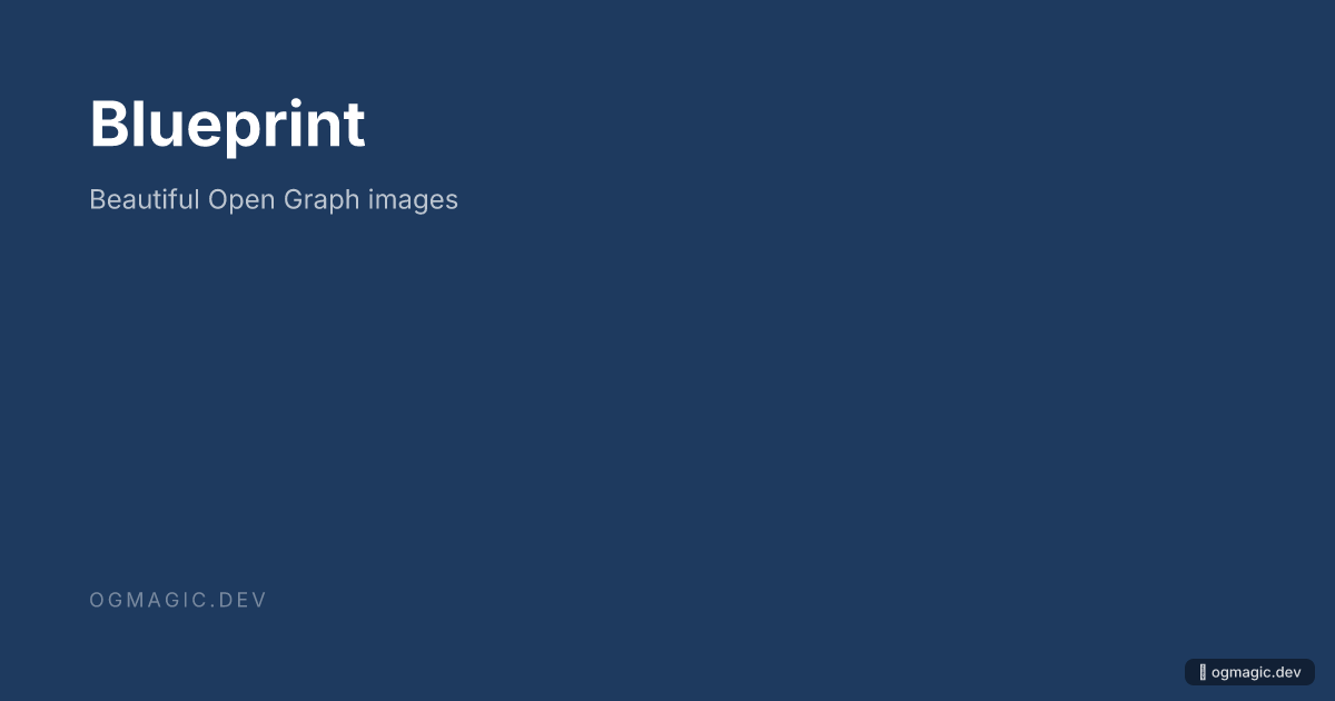 Blueprint preview