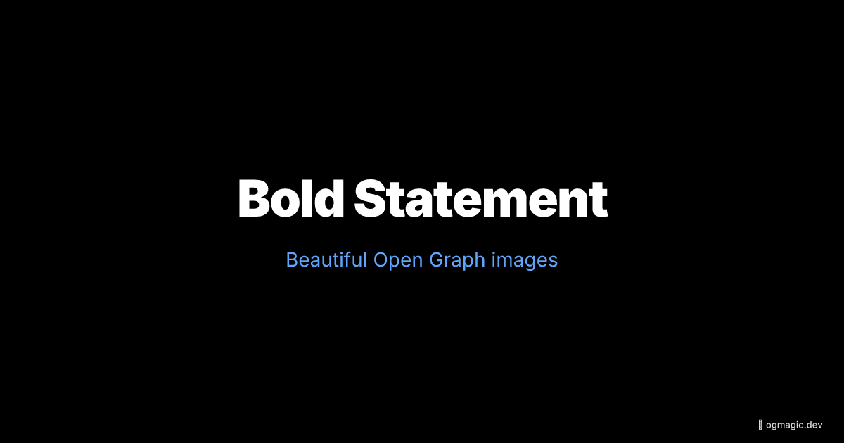 Bold Statement OG image template