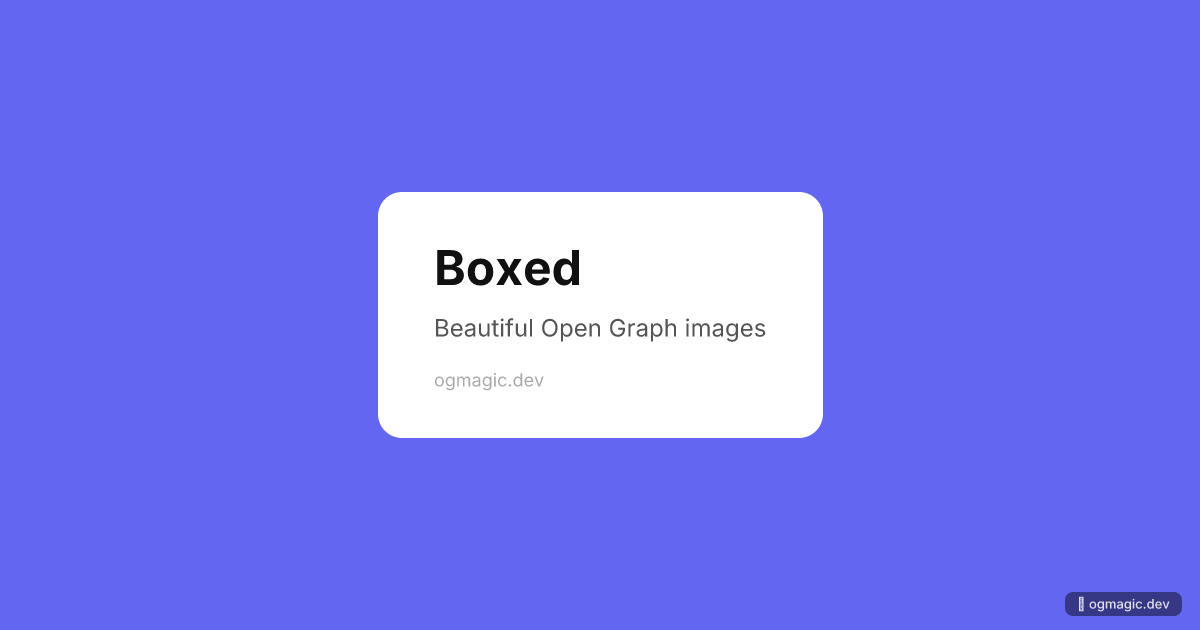 Boxed preview