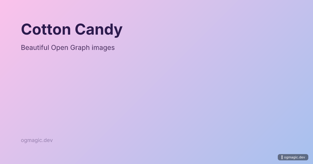 Cotton Candy preview