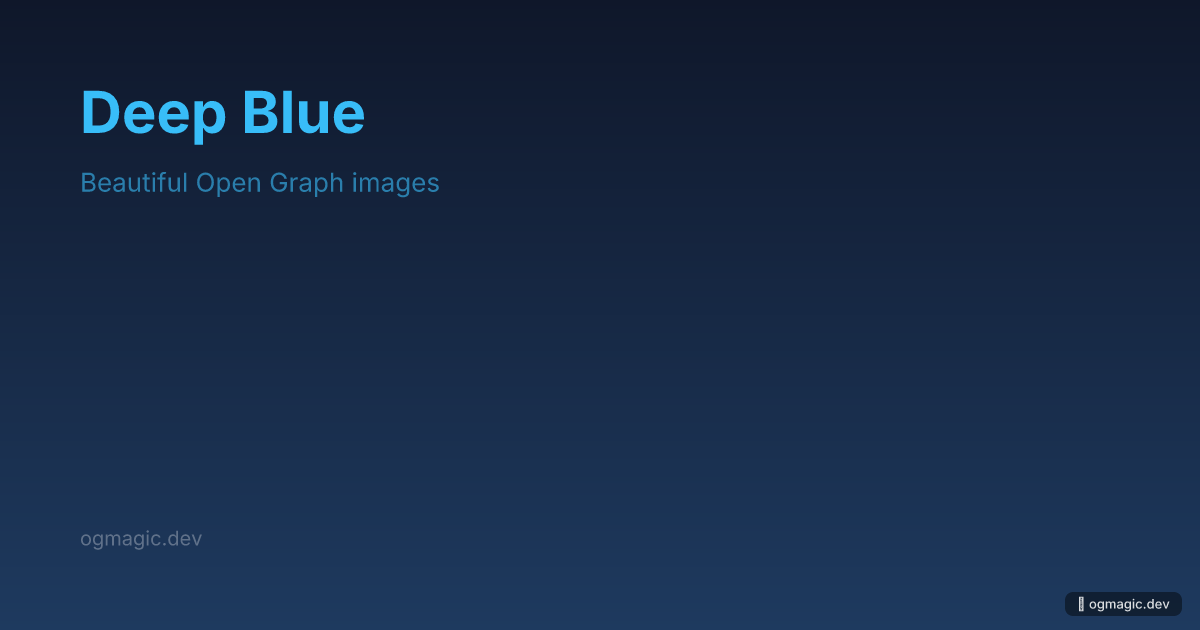 Deep Blue preview