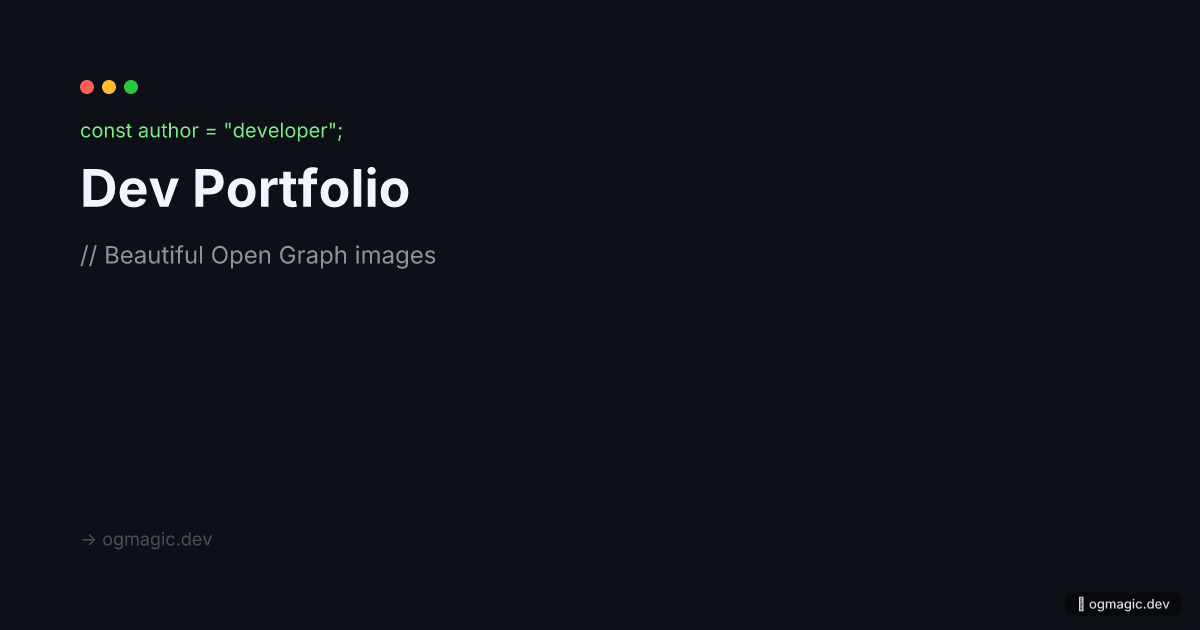 Dev Portfolio preview
