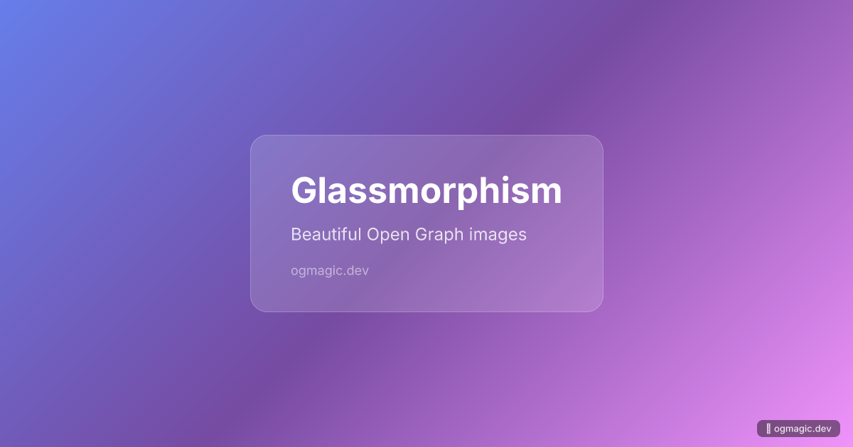 Glassmorphism preview