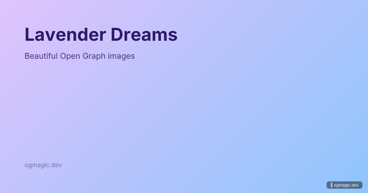 Lavender Dreams preview