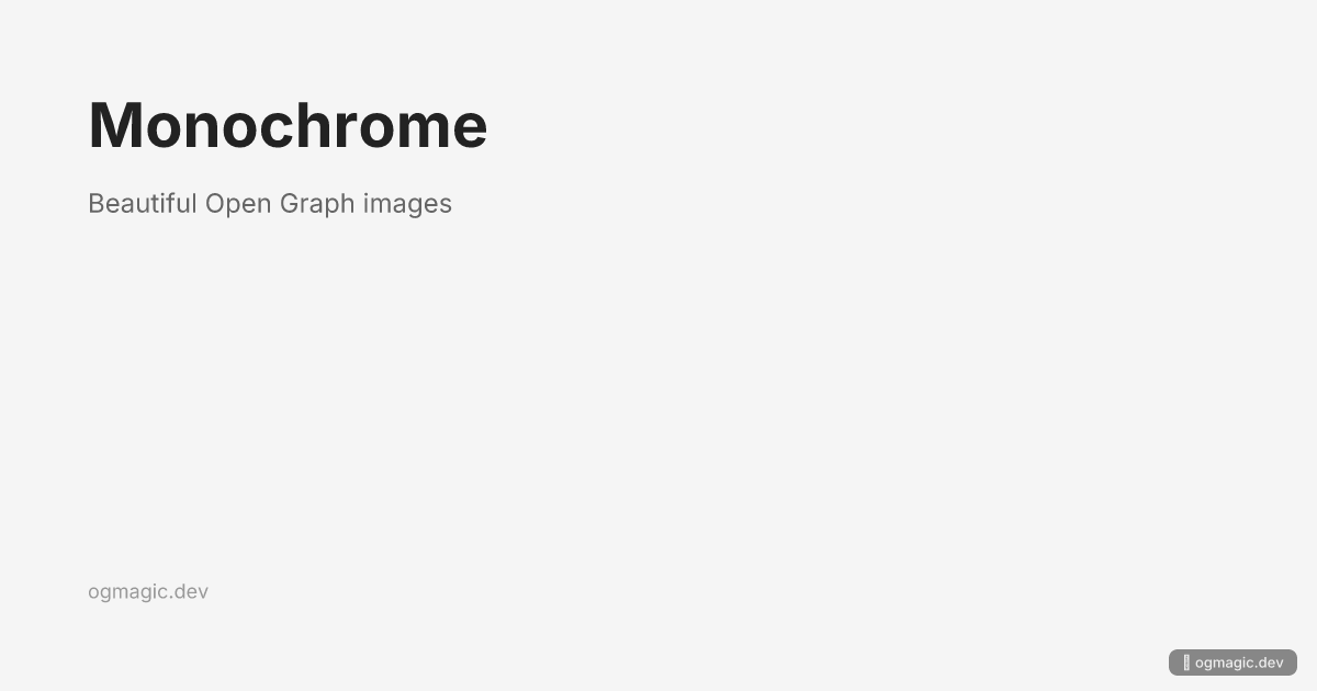 Monochrome preview