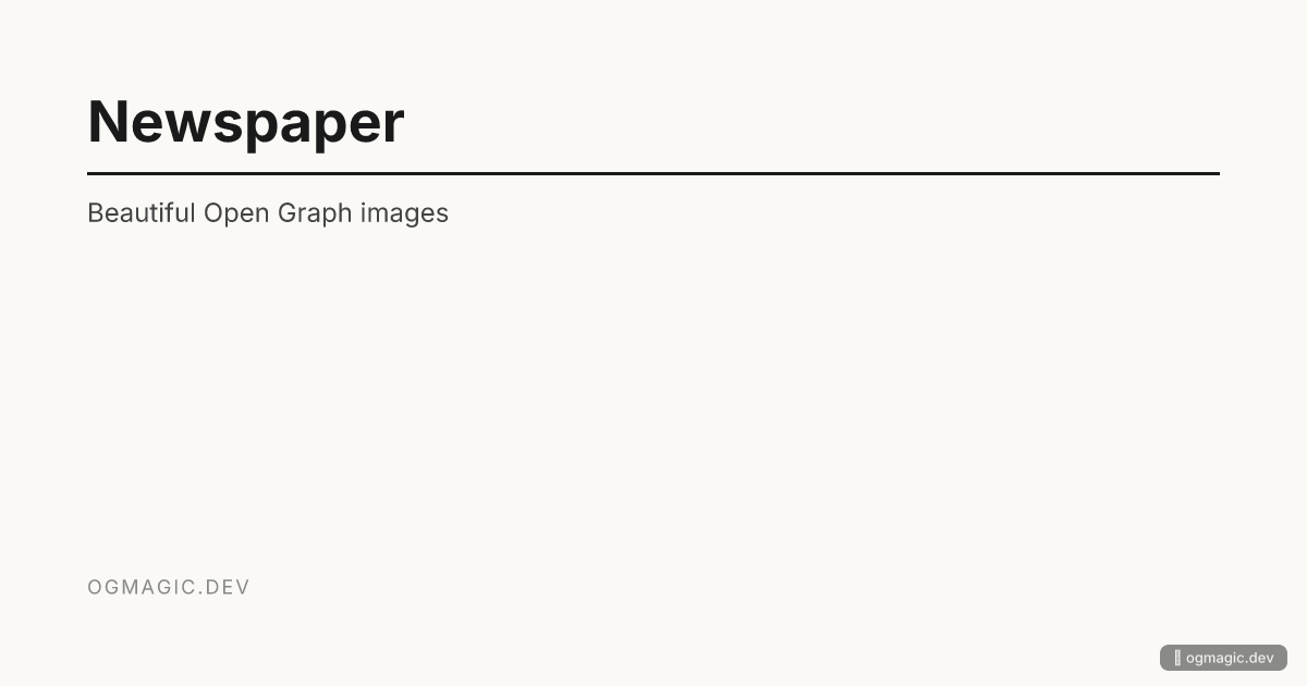 Newspaper OG image template
