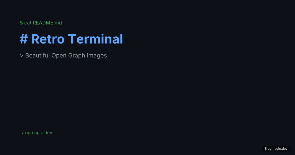 Retro Terminal preview