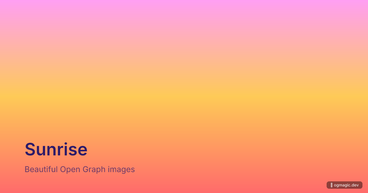 Sunrise preview