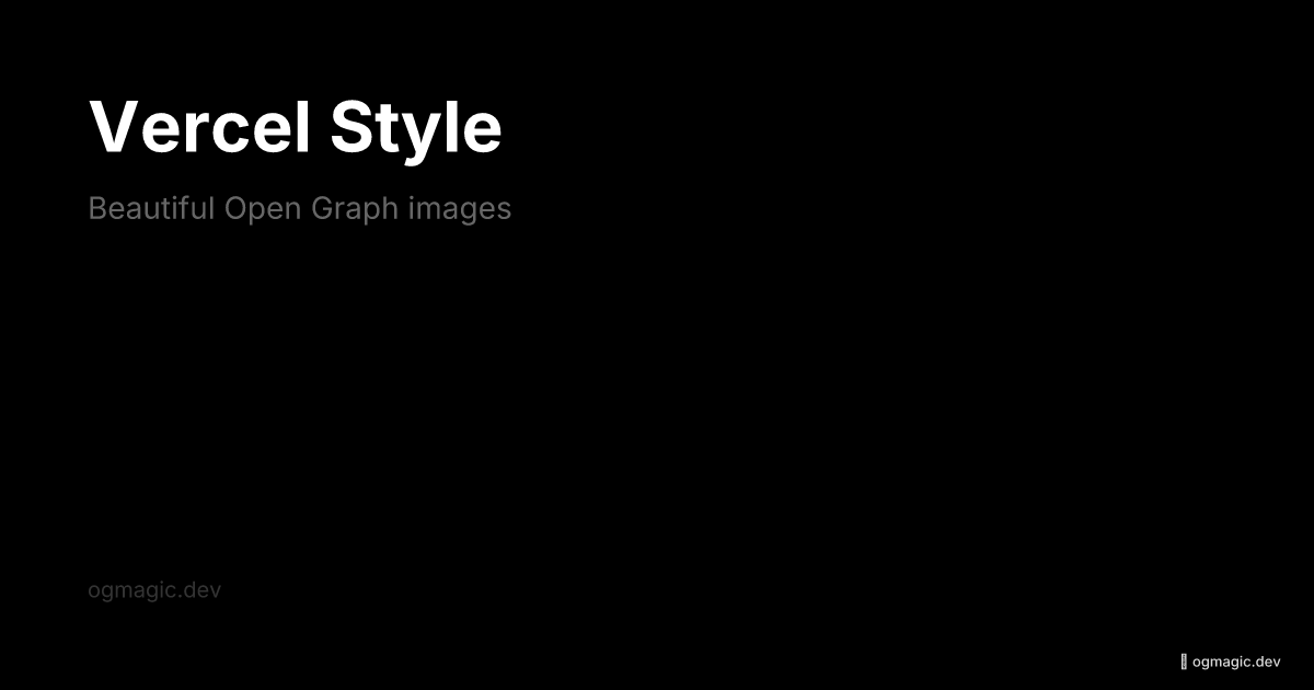 Vercel Style OG image template